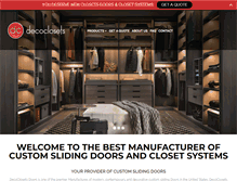 Tablet Screenshot of decoclosets.com